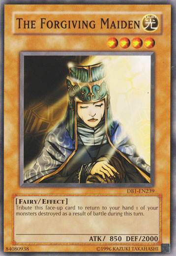 The Forgiving Maiden [DB1-EN239] Common | Jomio and Rueliete's Cards and Comics