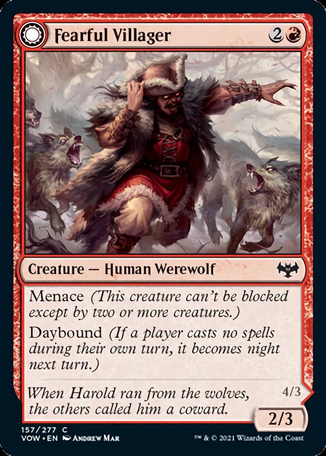 Fearful Villager // Fearsome Werewolf [Innistrad: Crimson Vow] | Jomio and Rueliete's Cards and Comics