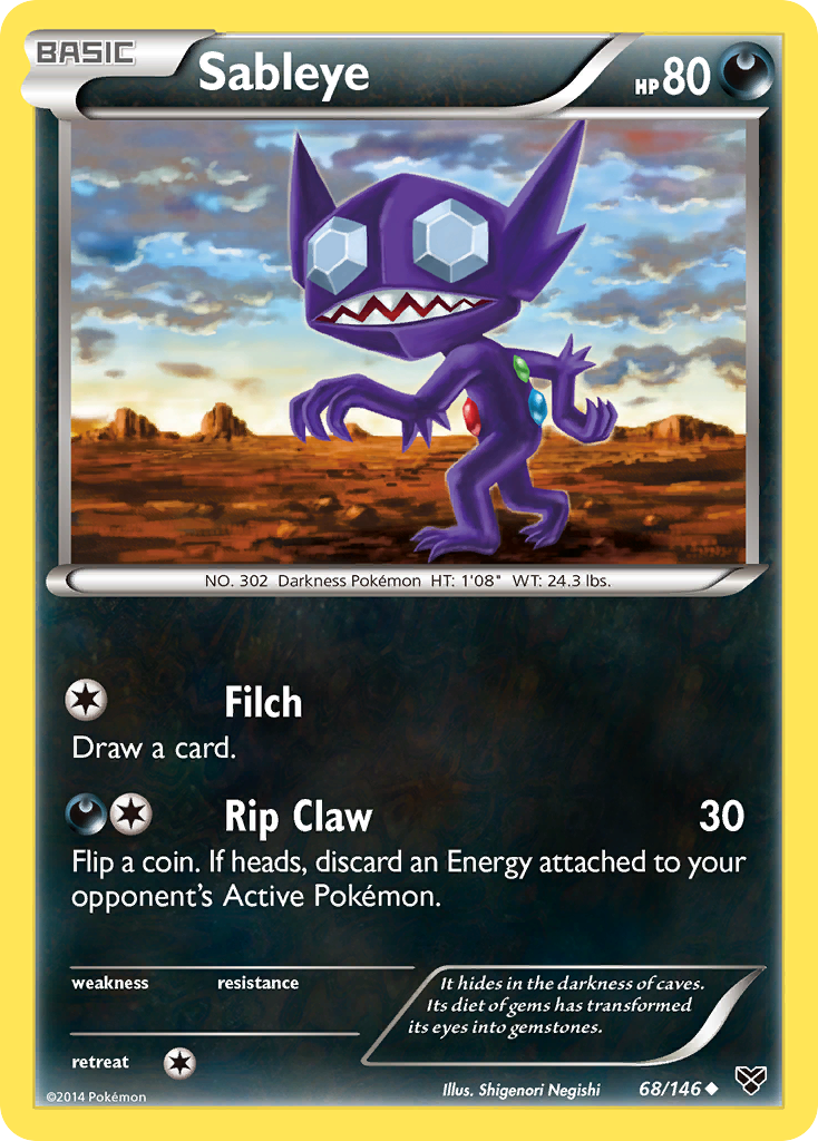 Sableye (68/146) [XY: Base Set] | Jomio and Rueliete's Cards and Comics