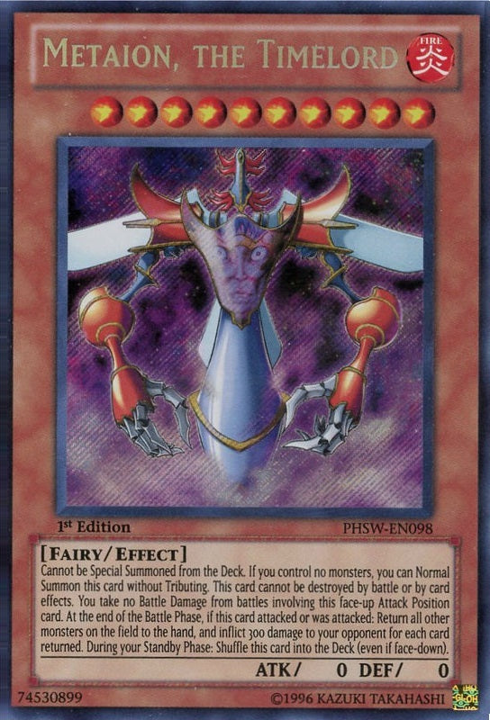 Metaion, the Timelord [PHSW-EN098] Secret Rare | Jomio and Rueliete's Cards and Comics