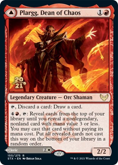Plargg, Dean of Chaos // Augusta, Dean of Order [Strixhaven: School of Mages Prerelease Promos] | Jomio and Rueliete's Cards and Comics