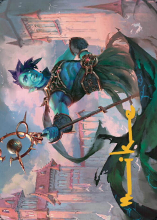 Haughty Djinn Art Card (Gold-Stamped Signature) [Dominaria United Art Series] | Jomio and Rueliete's Cards and Comics