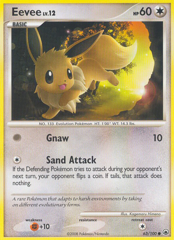 Eevee (63/100) [Diamond & Pearl: Majestic Dawn] | Jomio and Rueliete's Cards and Comics