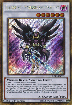 Blackwing - Nothung the Starlight [PGL2-EN013] Gold Secret Rare | Jomio and Rueliete's Cards and Comics