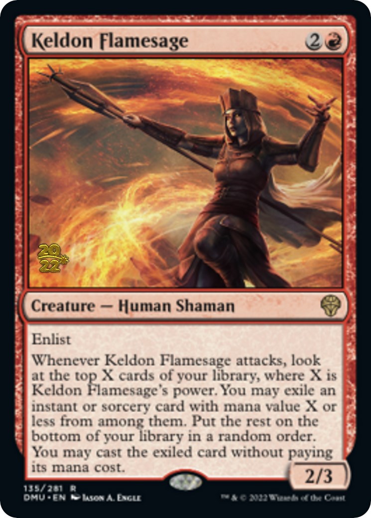 Keldon Flamesage [Dominaria United Prerelease Promos] | Jomio and Rueliete's Cards and Comics