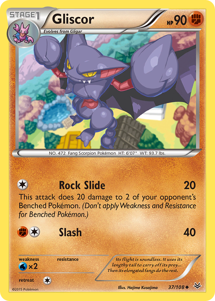 Gliscor (37/108) [XY: Roaring Skies] | Jomio and Rueliete's Cards and Comics