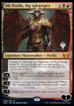 Ob Nixilis, the Adversary (Promo Pack) [Streets of New Capenna Promos] | Jomio and Rueliete's Cards and Comics