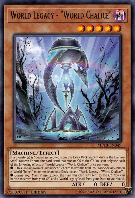 World Legacy - "World Chalice" [MP18-EN049] Rare | Jomio and Rueliete's Cards and Comics