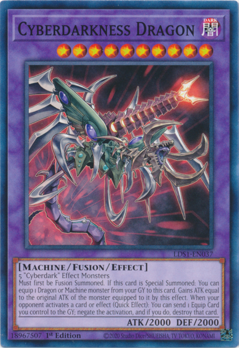 Cyberdarkness Dragon [LDS1-EN037] Common | Jomio and Rueliete's Cards and Comics