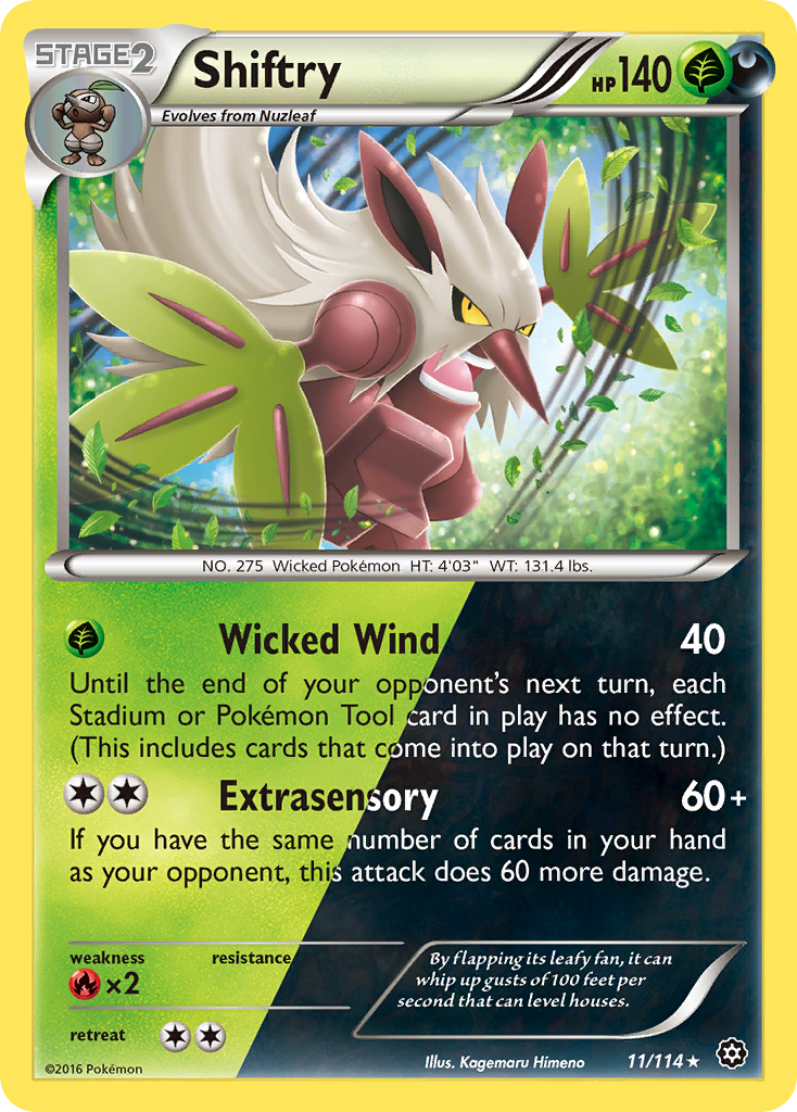 Shiftry (11/114) [XY: Steam Siege] | Jomio and Rueliete's Cards and Comics