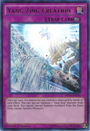 Yang Zing Creation [MP15-EN116] Ultra Rare | Jomio and Rueliete's Cards and Comics