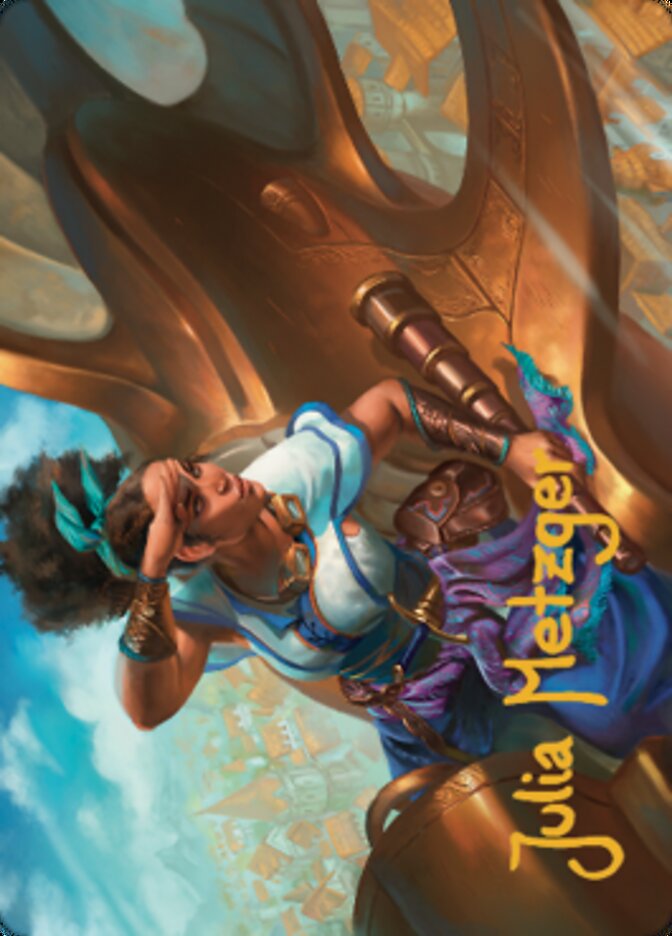 Talas Lookout Art Card (Gold-Stamped Signature) [Dominaria United Art Series] | Jomio and Rueliete's Cards and Comics