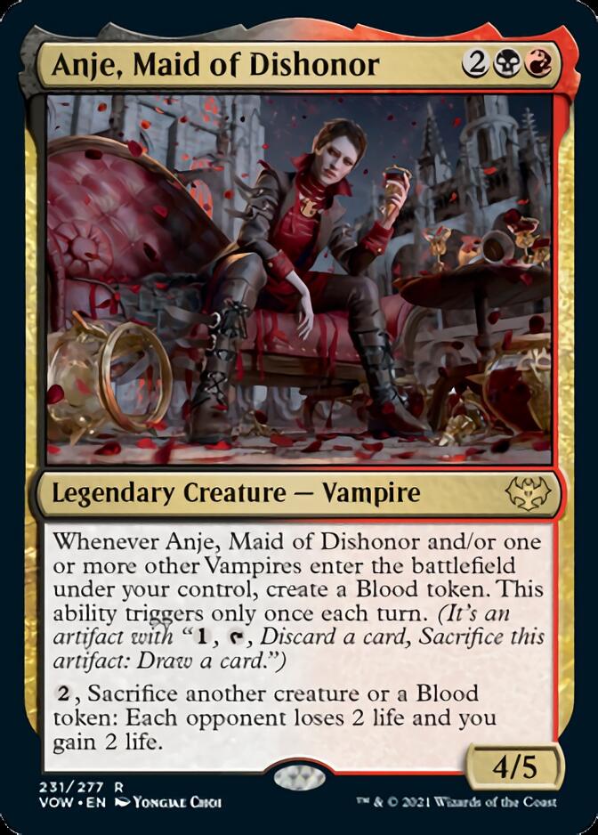 Anje, Maid of Dishonor [Innistrad: Crimson Vow] | Jomio and Rueliete's Cards and Comics