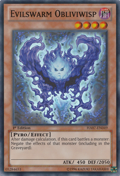 Evilswarm Obliviwisp [HA07-EN049] Super Rare | Jomio and Rueliete's Cards and Comics