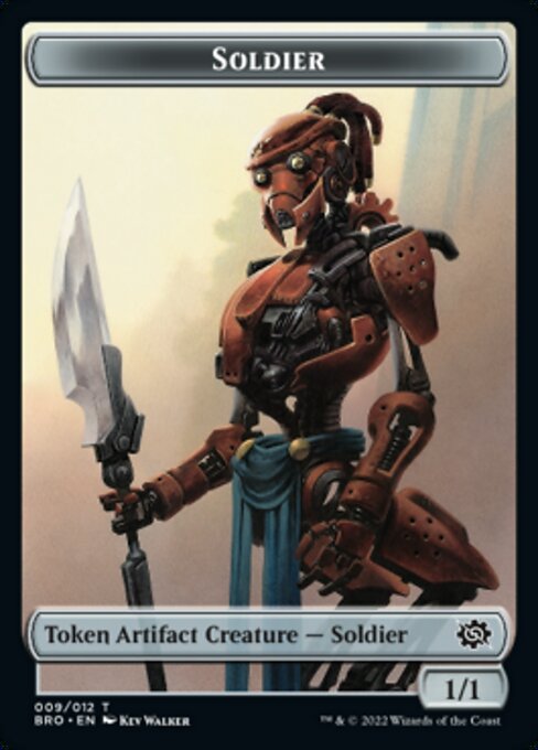 Powerstone // Soldier (009) Double-Sided Token [The Brothers' War Tokens] | Jomio and Rueliete's Cards and Comics