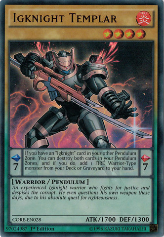 Igknight Templar [CORE-EN028] Ultra Rare | Jomio and Rueliete's Cards and Comics