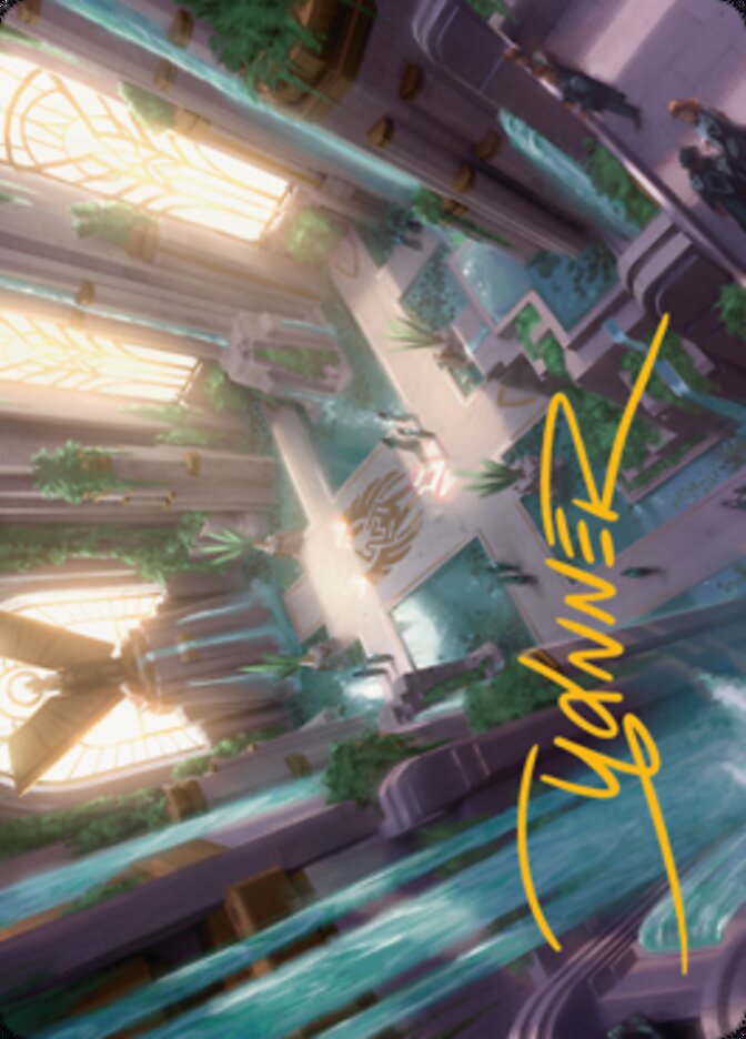 Spara's Headquarters Art Card (Gold-Stamped Signature) [Streets of New Capenna Art Series] | Jomio and Rueliete's Cards and Comics