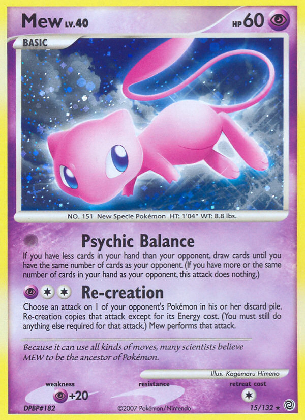 Mew (15/132) [Diamond & Pearl: Secret Wonders] | Jomio and Rueliete's Cards and Comics