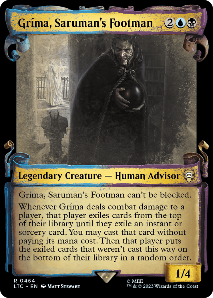 Grima, Saruman's Footman [The Lord of the Rings: Tales of Middle-Earth Commander Showcase Scrolls] | Jomio and Rueliete's Cards and Comics