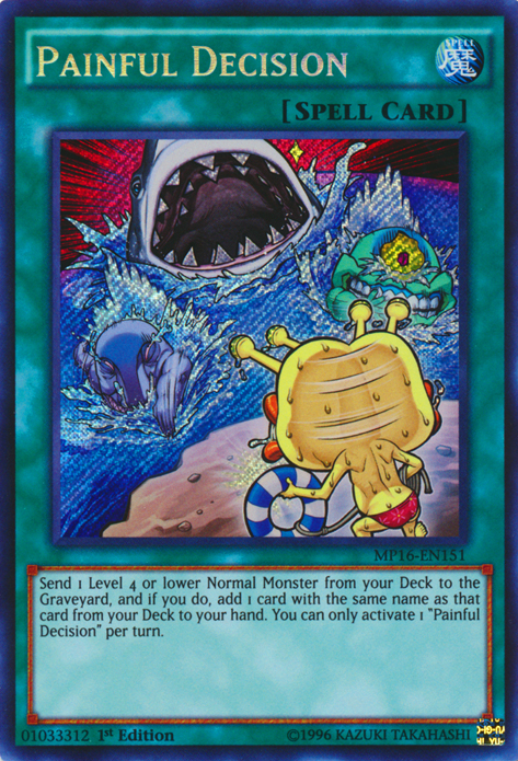Painful Decision [MP16-EN151] Secret Rare | Jomio and Rueliete's Cards and Comics