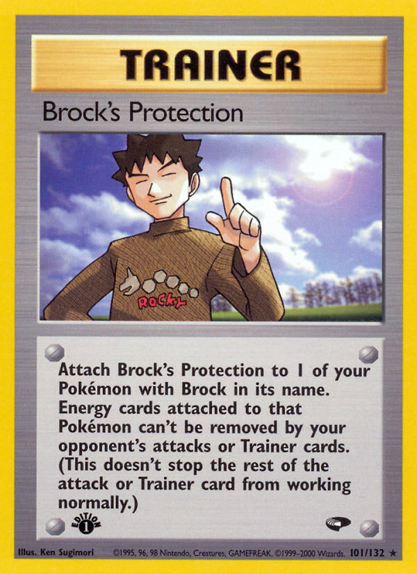 Brock's Protection (101/132) [Gym Challenge 1st Edition] | Jomio and Rueliete's Cards and Comics