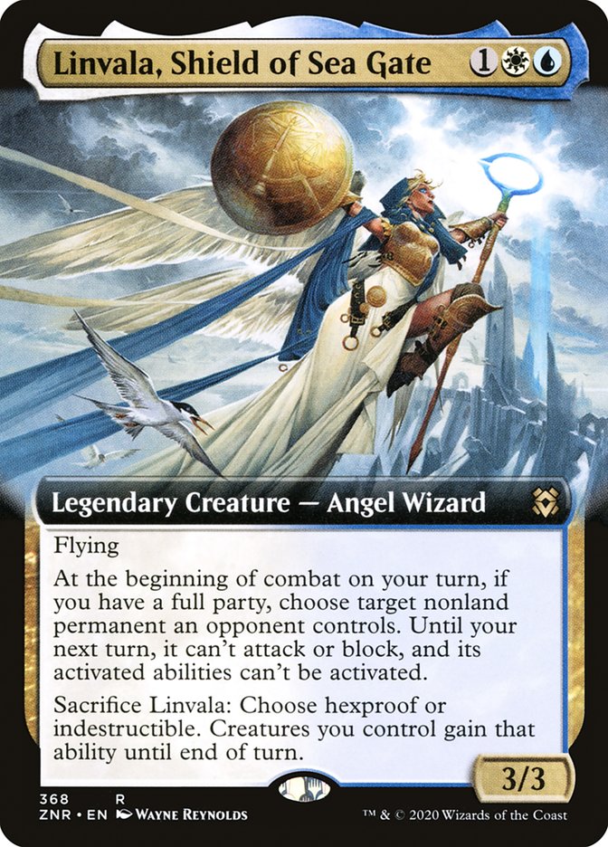 Linvala, Shield of Sea Gate (Extended Art) [Zendikar Rising] | Jomio and Rueliete's Cards and Comics