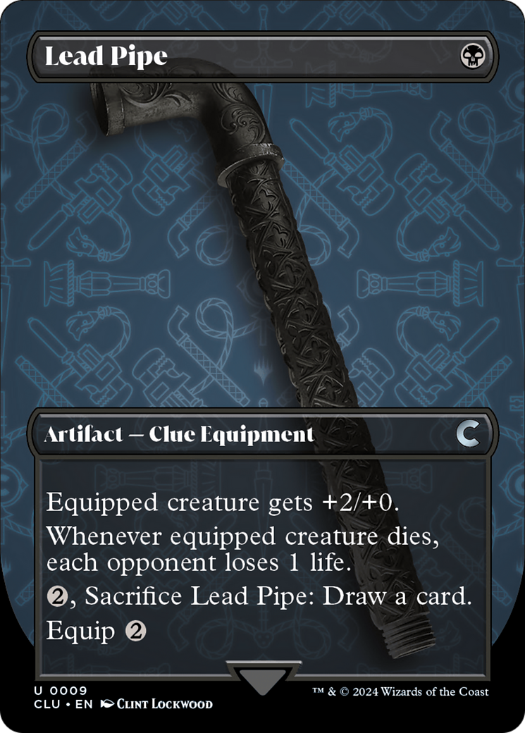 Lead Pipe (Borderless) [Ravnica: Clue Edition] | Jomio and Rueliete's Cards and Comics
