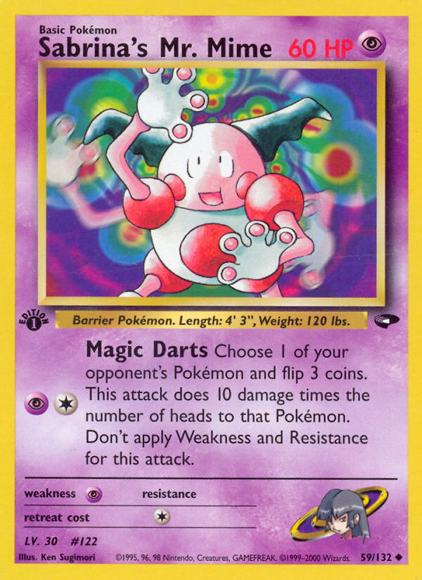 Sabrina's Mr. Mime (59/132) [Gym Challenge 1st Edition] | Jomio and Rueliete's Cards and Comics