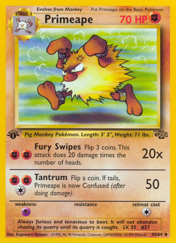 Primeape (43/64) [Jungle 1st Edition] | Jomio and Rueliete's Cards and Comics
