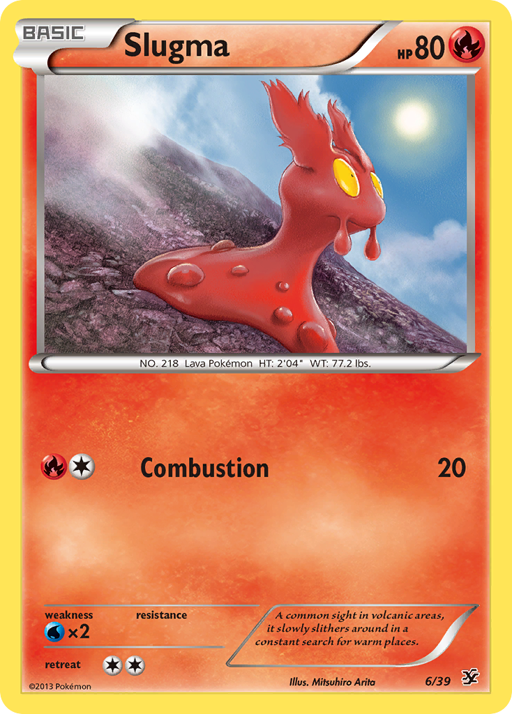 Slugma (6/39) [XY: Kalos Starter Set] | Jomio and Rueliete's Cards and Comics
