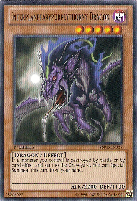 Interplanetarypurplythorny Dragon [YSKR-EN027] Common | Jomio and Rueliete's Cards and Comics