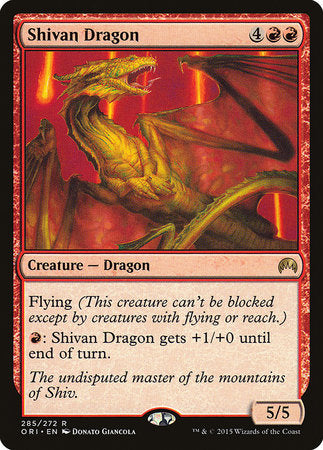 Shivan Dragon [Magic Origins] | Jomio and Rueliete's Cards and Comics