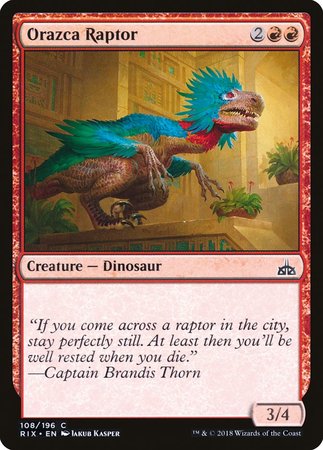 Orazca Raptor [Rivals of Ixalan] | Jomio and Rueliete's Cards and Comics