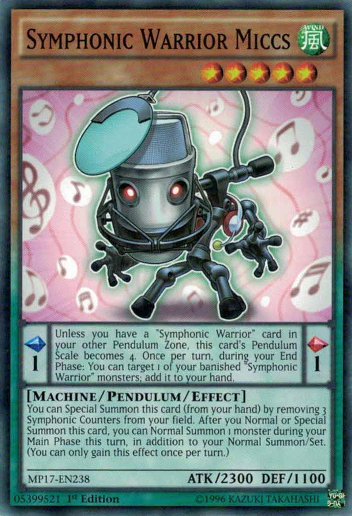 Symphonic Warrior Miccs [MP17-EN238] Common | Jomio and Rueliete's Cards and Comics