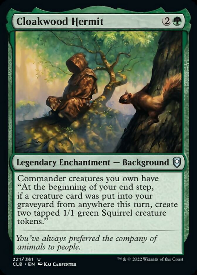 Cloakwood Hermit [Commander Legends: Battle for Baldur's Gate] | Jomio and Rueliete's Cards and Comics
