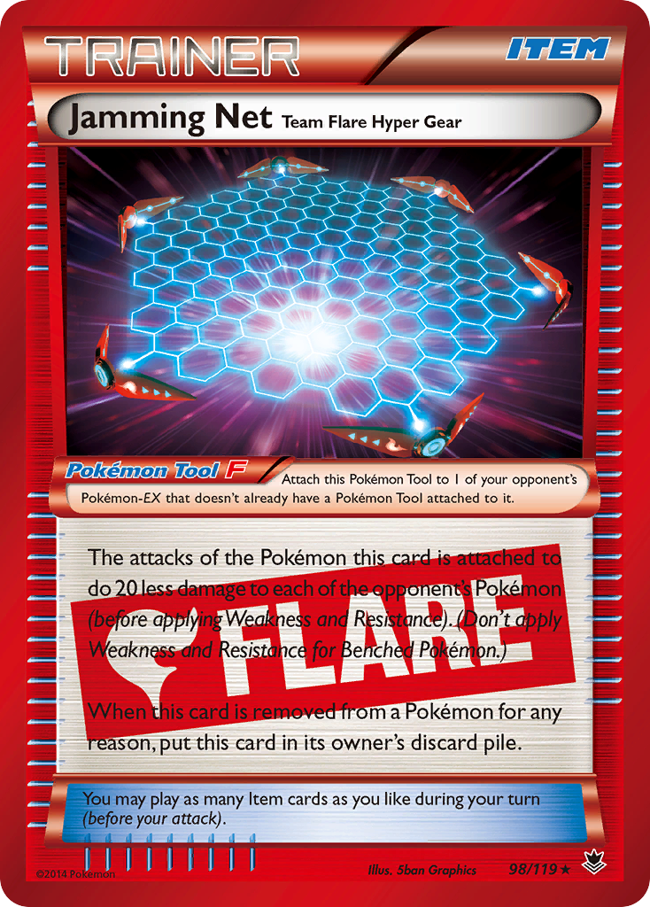 Jamming Net Team Flare Hyper Gear (98/119) [XY: Phantom Forces] | Jomio and Rueliete's Cards and Comics