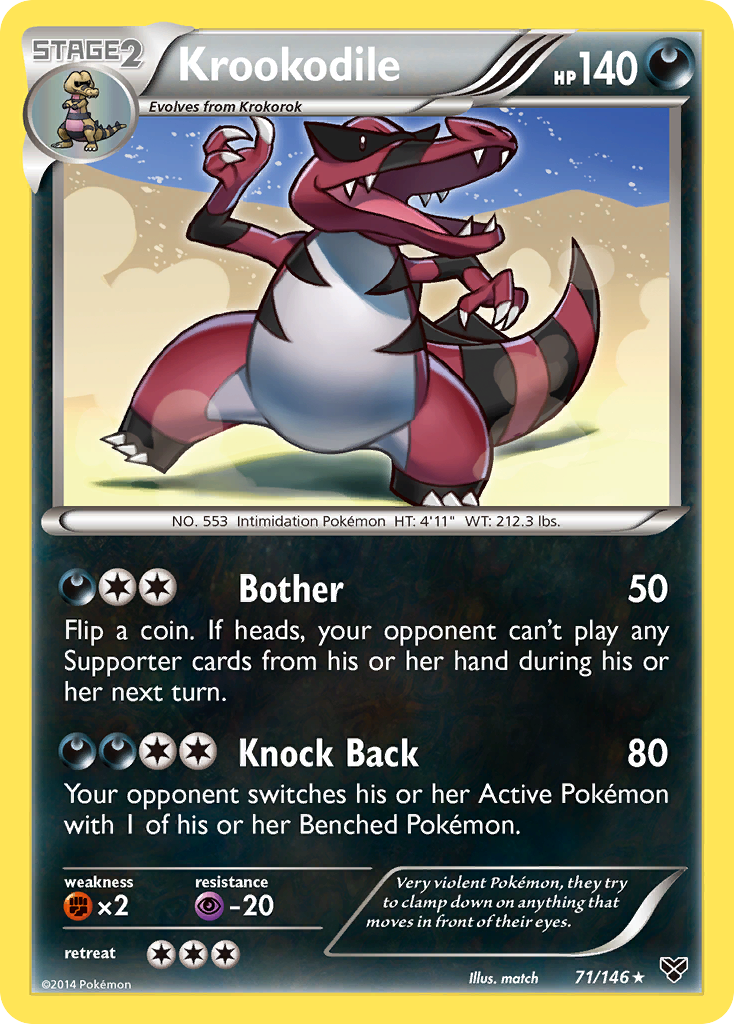 Krookodile (71/146) [XY: Base Set] | Jomio and Rueliete's Cards and Comics