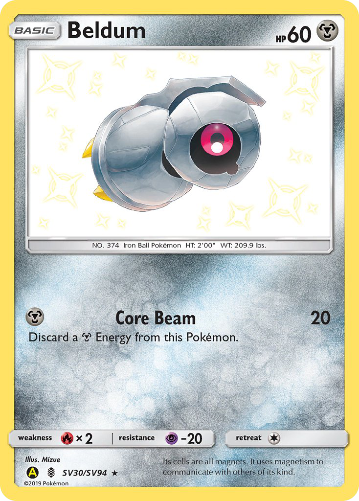 Beldum (SV30/SV94) [Sun & Moon: Hidden Fates - Shiny Vault] | Jomio and Rueliete's Cards and Comics