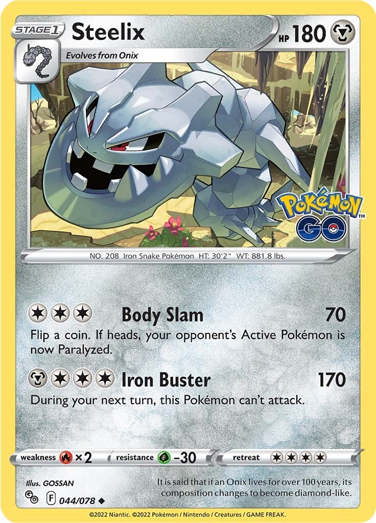 Steelix (044/078) [Pokémon GO] | Jomio and Rueliete's Cards and Comics