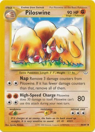 Piloswine (36/64) [Neo Revelation Unlimited] | Jomio and Rueliete's Cards and Comics