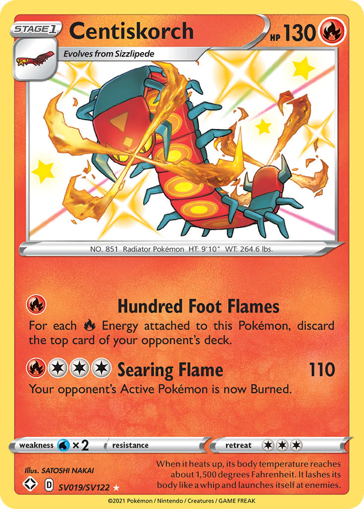 Centiskorch (SV019/SV122) [Sword & Shield: Shining Fates] | Jomio and Rueliete's Cards and Comics