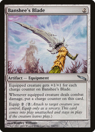 Banshee's Blade [Mirrodin] | Jomio and Rueliete's Cards and Comics