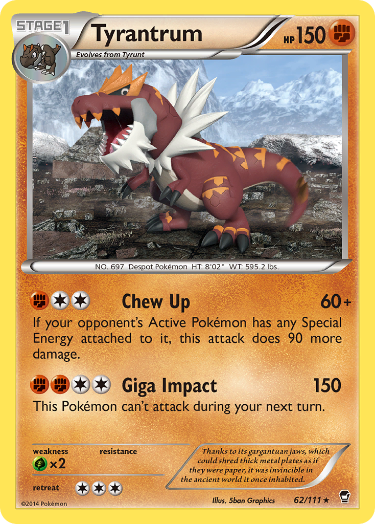 Tyrantrum (62/111) [XY: Furious Fists] | Jomio and Rueliete's Cards and Comics