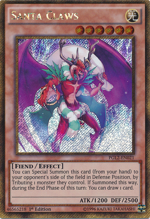 Santa Claws [PGL2-EN021] Gold Secret Rare | Jomio and Rueliete's Cards and Comics