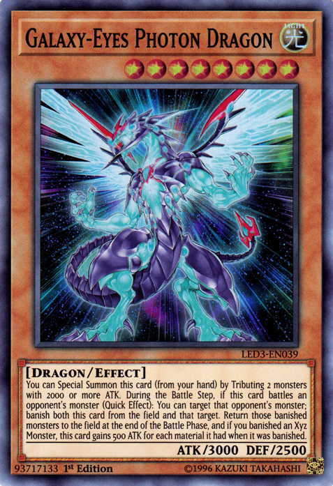 Galaxy-Eyes Photon Dragon [LED3-EN039] Super Rare | Jomio and Rueliete's Cards and Comics