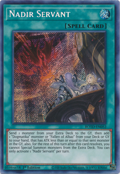 Nadir Servant [ROTD-EN052] Secret Rare | Jomio and Rueliete's Cards and Comics