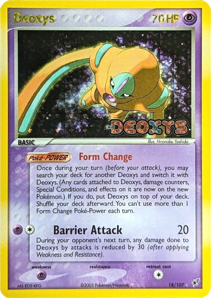 Deoxys (18/107) (Stamped) [EX: Deoxys] | Jomio and Rueliete's Cards and Comics