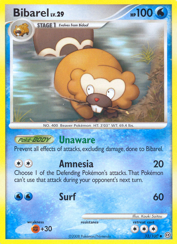 Bibarel (32/100) [Diamond & Pearl: Stormfront] | Jomio and Rueliete's Cards and Comics