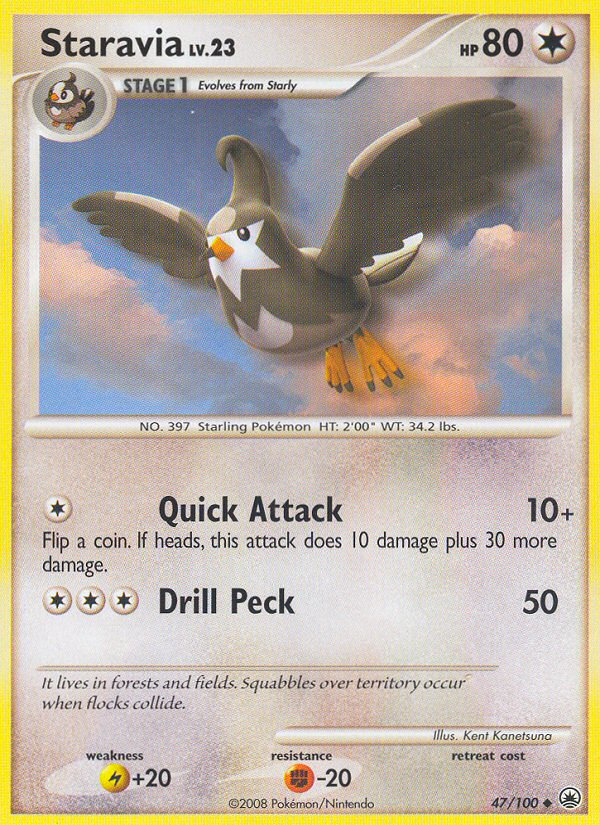 Staravia (47/100) [Diamond & Pearl: Majestic Dawn] | Jomio and Rueliete's Cards and Comics