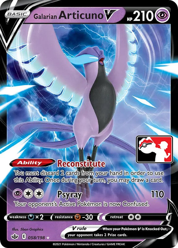 Galarian Articuno V (058/198) [Prize Pack Series One] | Jomio and Rueliete's Cards and Comics